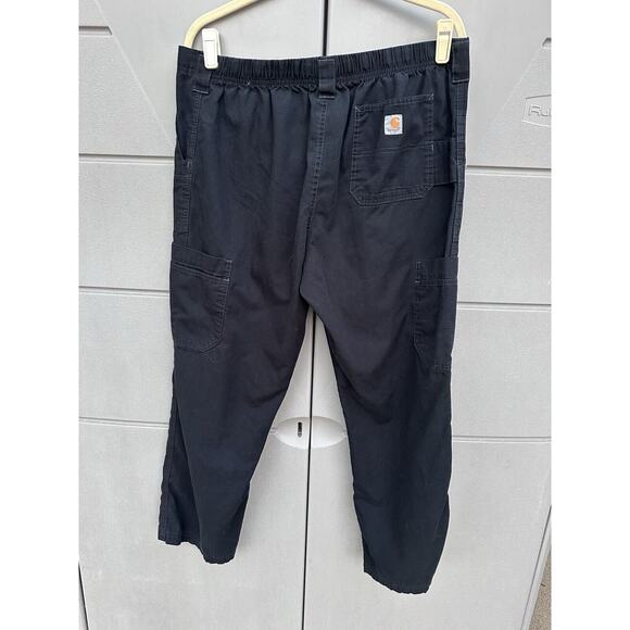 Carhartt Ripstop Cargo Utility Workwear Pants Black Size Large Camping Hiking - Picture 4 of 10
